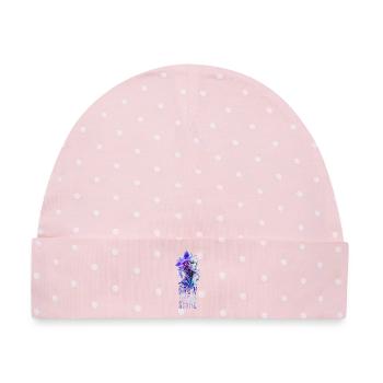 Wechse durch das Rauschen - Baby Premium Organic Mütze - Rosa/Weiße Punkte - Vorne