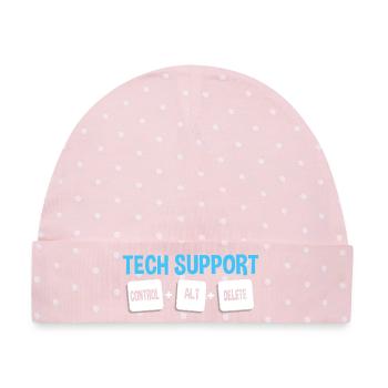 Tech Support - Baby Premium Organic Mütze - Rosa/Weiße Punkte - Vorne