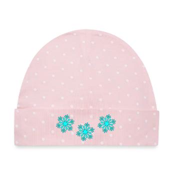 Snow - Baby Premium Organic Mütze - Rosa/Weiße Punkte - Vorne