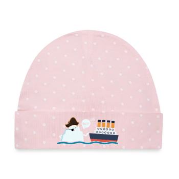 Titanic Funny Titanic Ic-eberg Pirate Boop Parodie - Baby Premium Organic Mütze - Rosa/Weiße Punkte - Vorne
