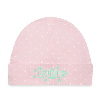 Louise als Kinder - Baby Premium Organic Mütze - Rosa/Weiße Punkte - Vorne