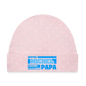 Geschenk für Michel - Baby Premium Organic Mütze - Rosa/Weiße Punkte - Vorne