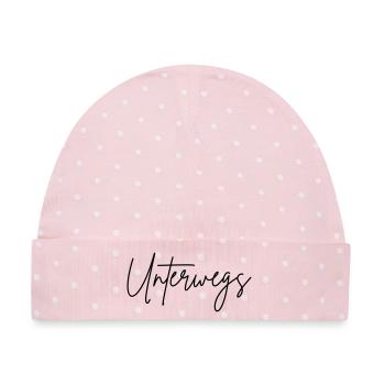 Unterwegs - Baby Premium Organic Mütze - Rosa/Weiße Punkte - Vorne