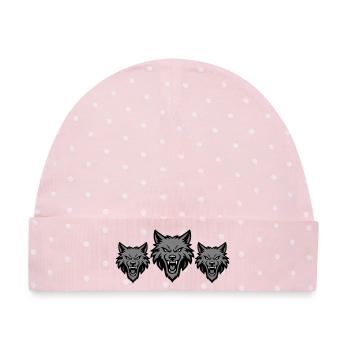 Wolf Team Rudel - Baby Premium Organic Mütze - Rosa/Weiße Punkte - Vorne