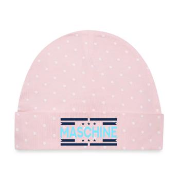 Maschine - Baby Premium Organic Mütze - Rosa/Weiße Punkte - Vorne