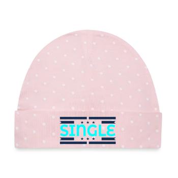 Single Flirten - Baby Premium Organic Mütze - Rosa/Weiße Punkte - Vorne