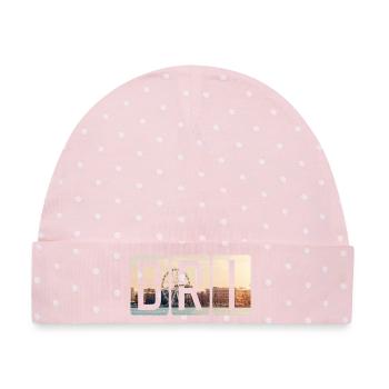 Flughafen Bari BRI - Baby Premium Organic Mütze - Rosa/Weiße Punkte - Vorne
