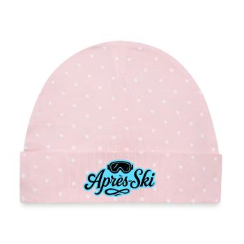 Apres Ski Skibrille Piste - Baby Premium Organic Mütze - Rosa/Weiße Punkte - Vorne
