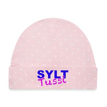 Sylttussi Design by Dekoinsel Sylt - Baby Premium Organic Mütze - Rosa/Weiße Punkte - Vorne