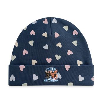 Retro Zahide Bootleg 90s Vintage Design Zah1ide - Baby Premium Organic Mütze - Marineblau/Bunte Herzen - Vorne