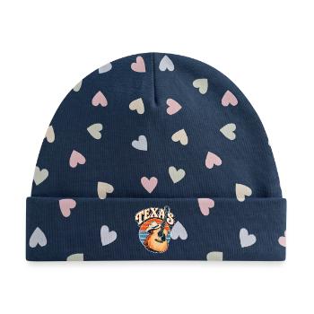 Texas Retro Gitarre & Cowboy Hut - Baby Premium Organic Mütze - Marineblau/Bunte Herzen - Vorne