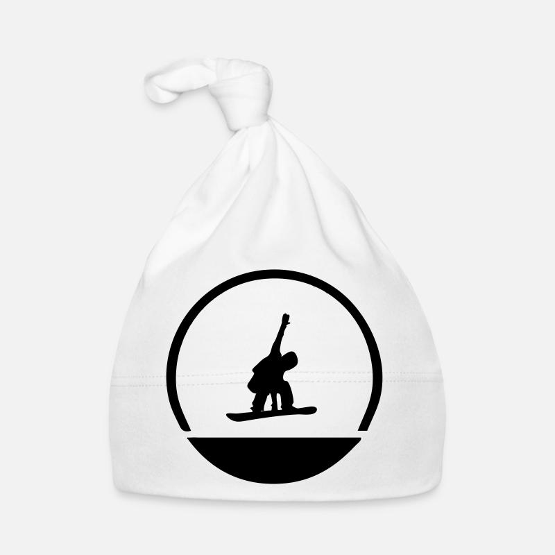 Snowboarder Emblem Baby Bio-Mütze