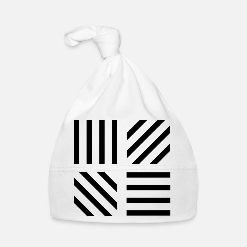motif graphique de rayures Bonnet bio Bébé