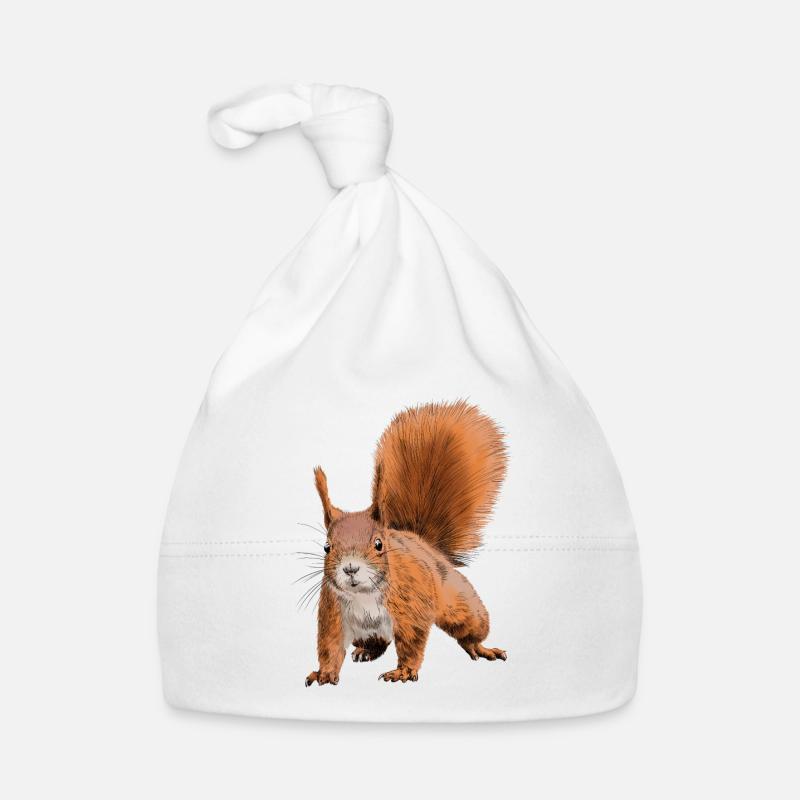 squirrel - Bonnet bio Bébé - blanc