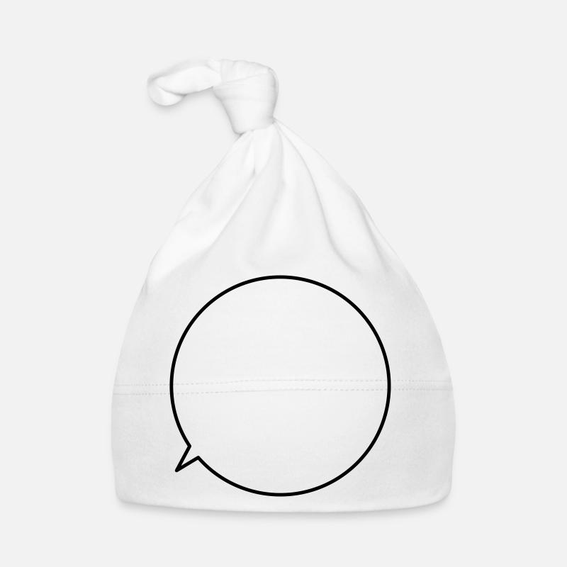 Speech bubble request text customizable Organic Baby Cap