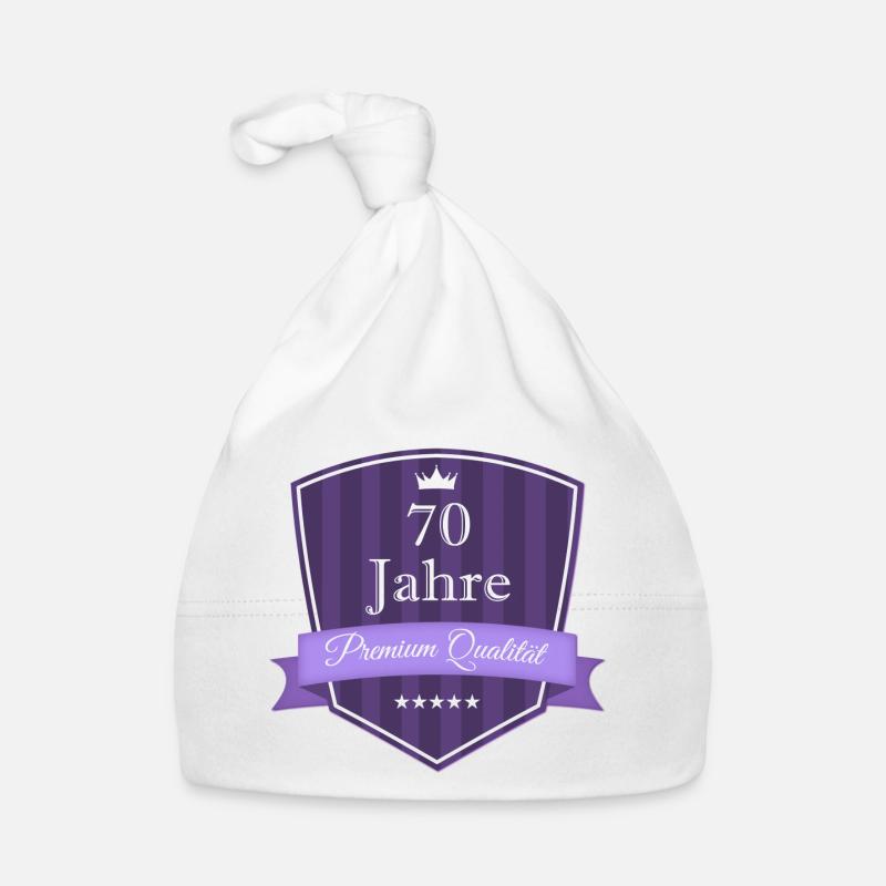 Premium 70 lila Baby Bio-Mütze
