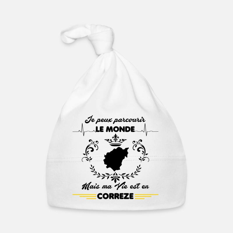 MA VIE EST EN CORREZE - Bonnet bio Bébé - blanc