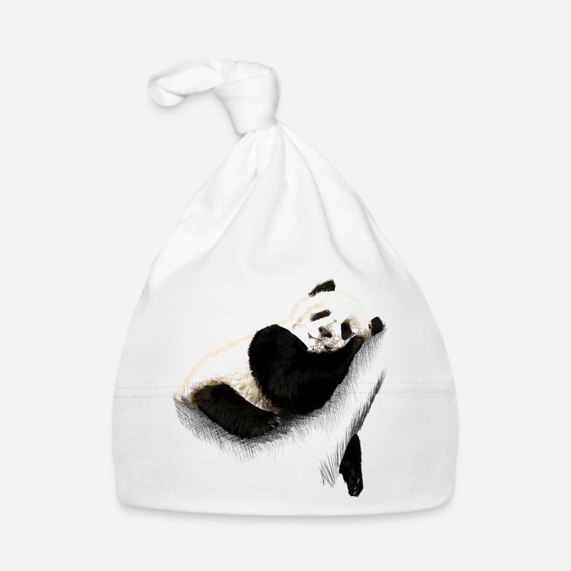 Panda - Baby Bio-Mütze - Weiß
