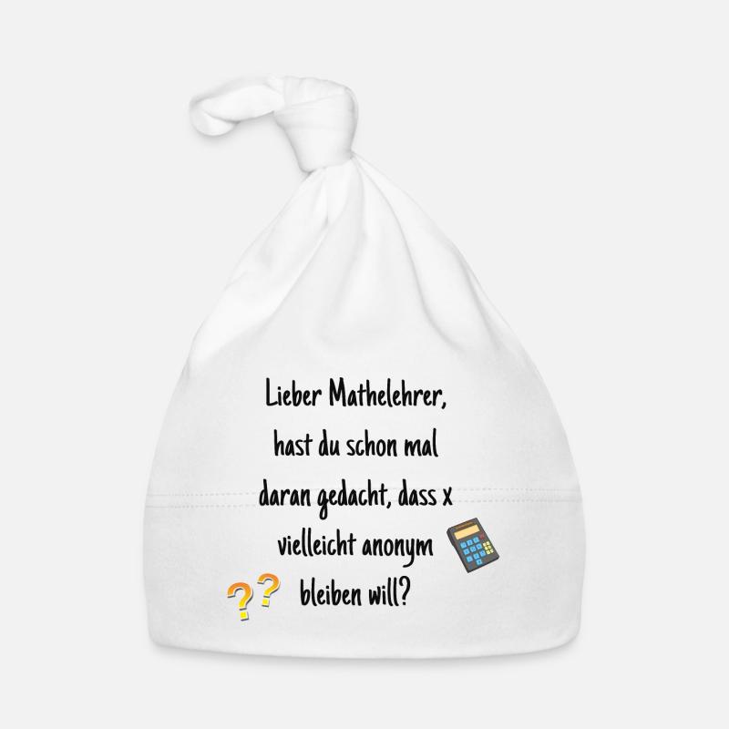 Mathelehrer Spruch Rechnen Mathe Geschenk Baby Bio-Mütze