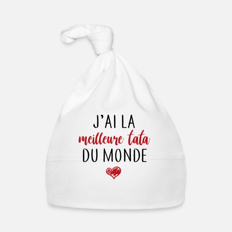 Meilleure tata du monde - Bonnet bio Bébé - blanc