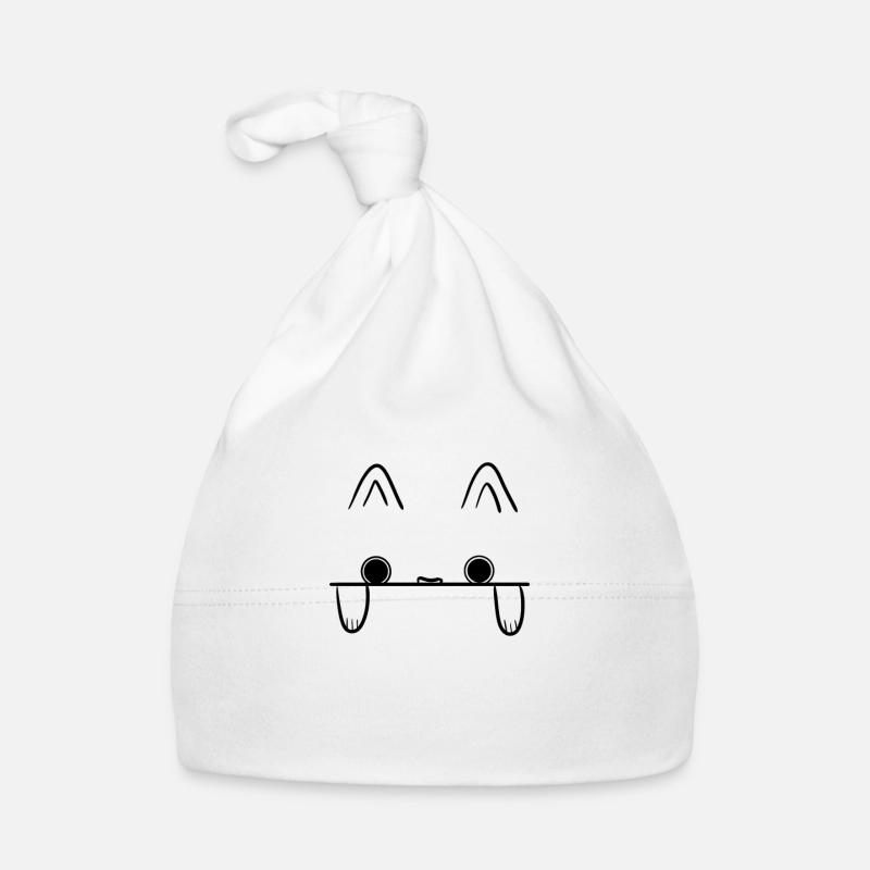 oreilles de chat - Bonnet bio Bébé - blanc