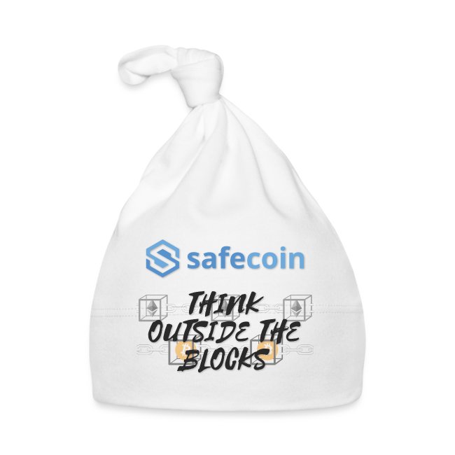 SafeCoin; Think Outside the Blocks (black + blue)