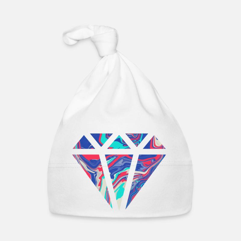 Conception de diamant coloré simple / symbole Bonnet bio Bébé