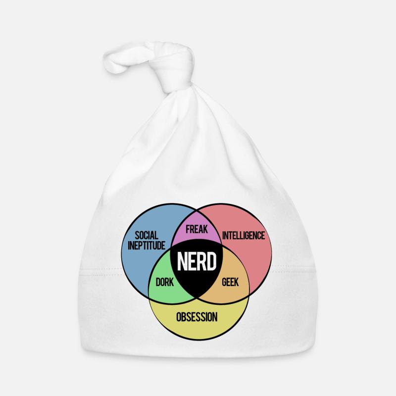 NERD SHIRT - Bonnet bio Bébé - blanc