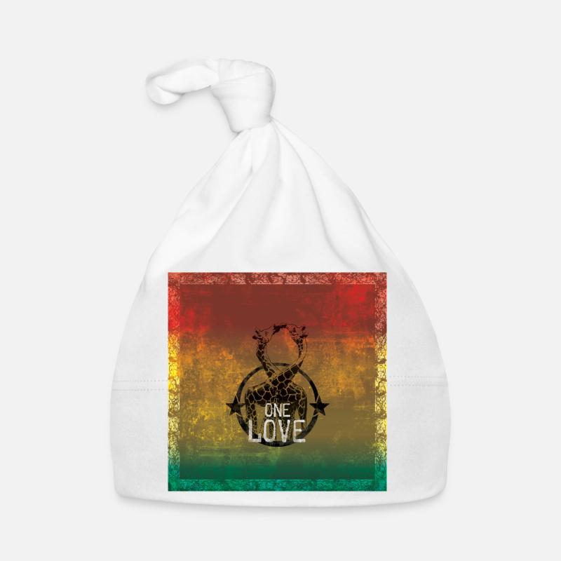 one love reggae Baby Bio-Mütze