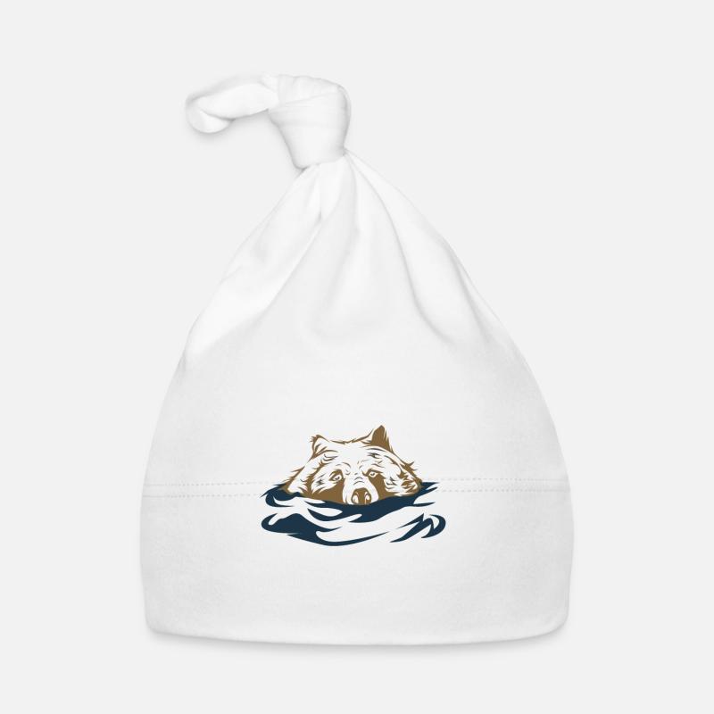 Grizzlybär Schwimmen Geschenkidee Baby Bio-Mütze