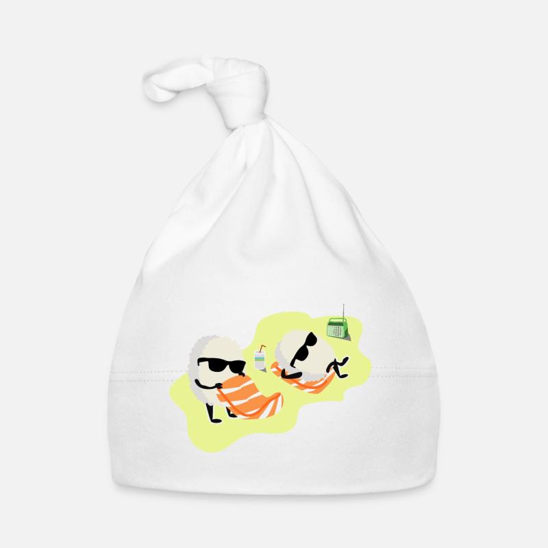 Idée de cadeau de riz de saumon de sushi de sushi Bonnet bio Bébé
