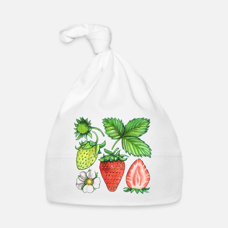 Strawberries Organic Baby Cap