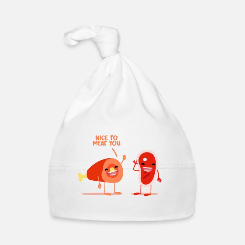 Metzger Fleisch Steak witzig Geschenk Geschenkidee Baby Bio-Mütze
