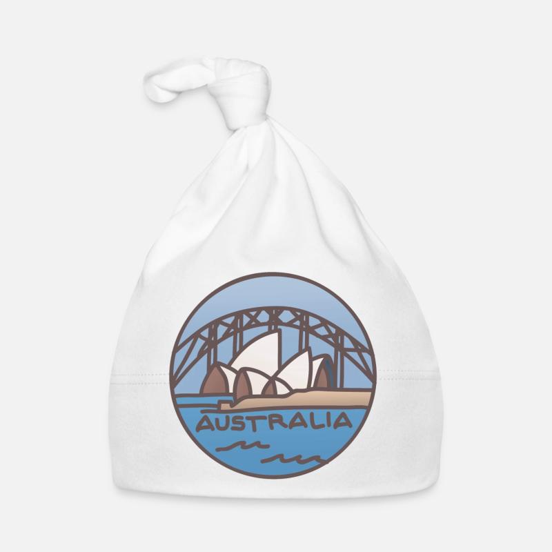 Australie - Sydney - Bonnet bio Bébé - blanc
