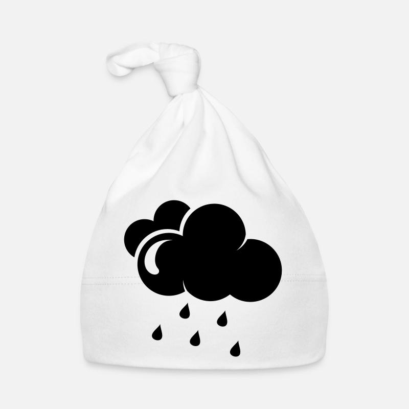 Cloud with rain drops Organic Baby Cap