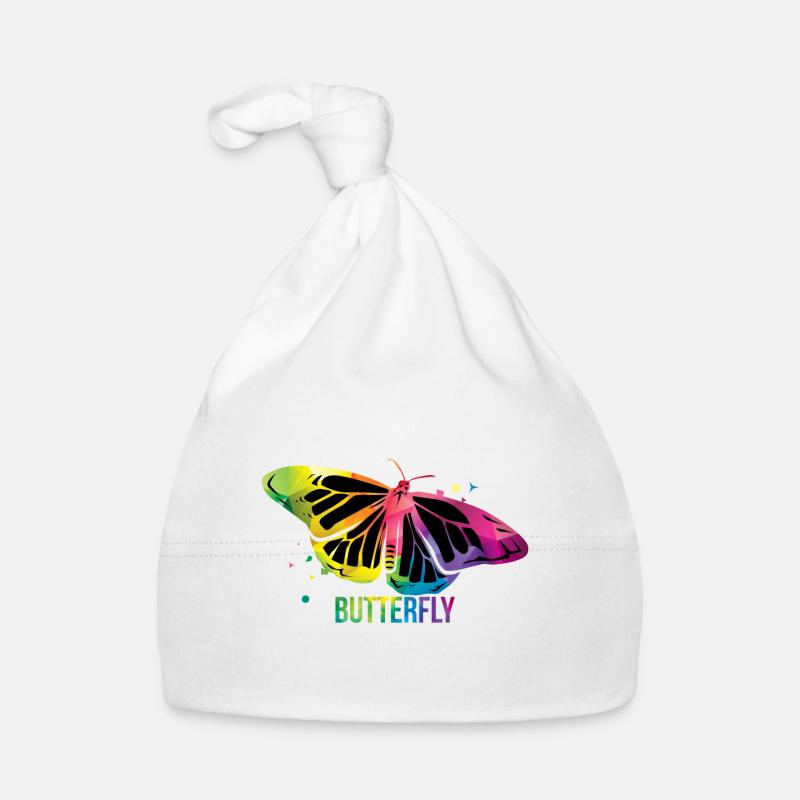 Schmetterling Raupe Geschenk Baby Bio-Mütze