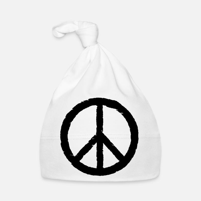 Peace Zeichen, Frieden Baby Bio-Mütze