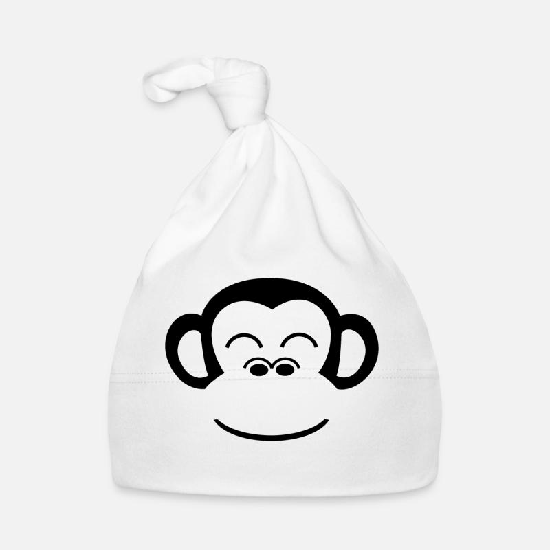 Monkey Chimpanzee monkey face gorilla ape Organic Baby Cap