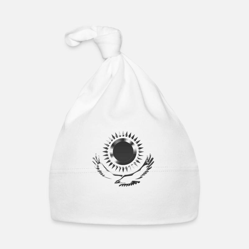Kazakhstan Eagle steppe eagle silver flag flag Organic Baby Cap