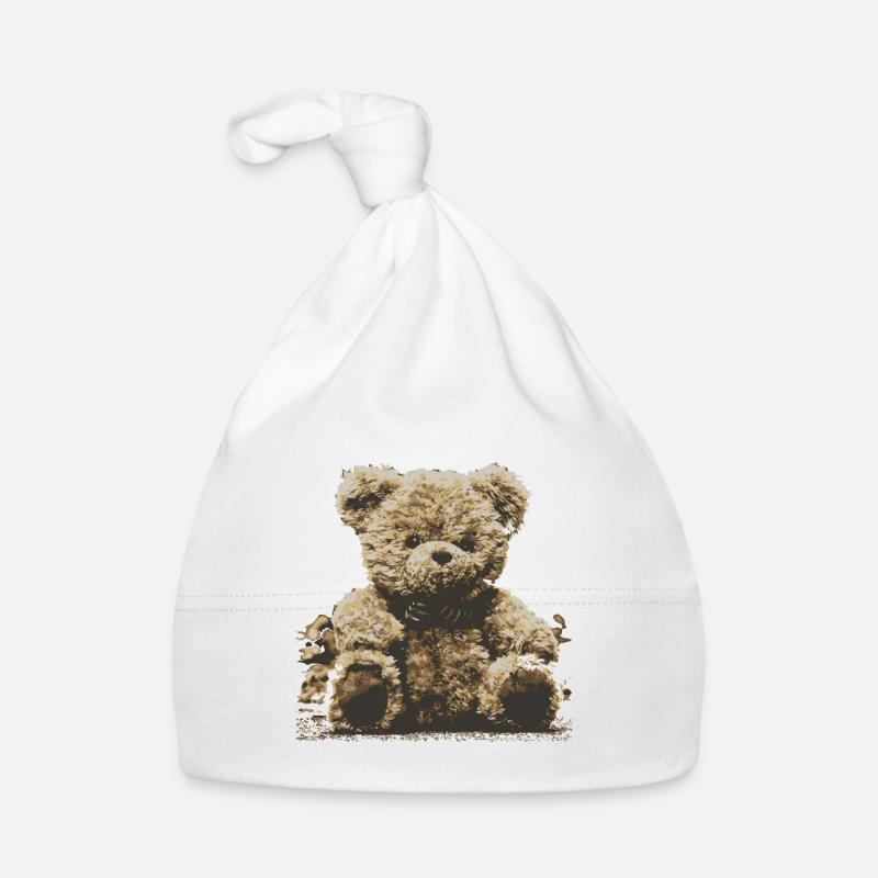 Dessin créatif d'ours câlin Bonnet bio Bébé