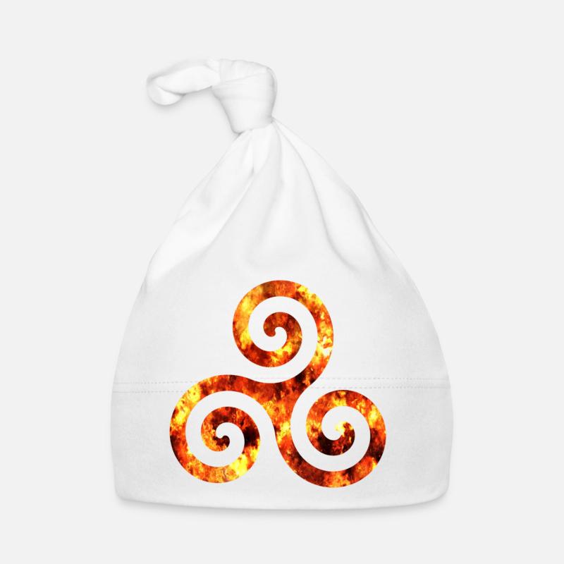 celtic symbol 1 fire Organic Baby Cap