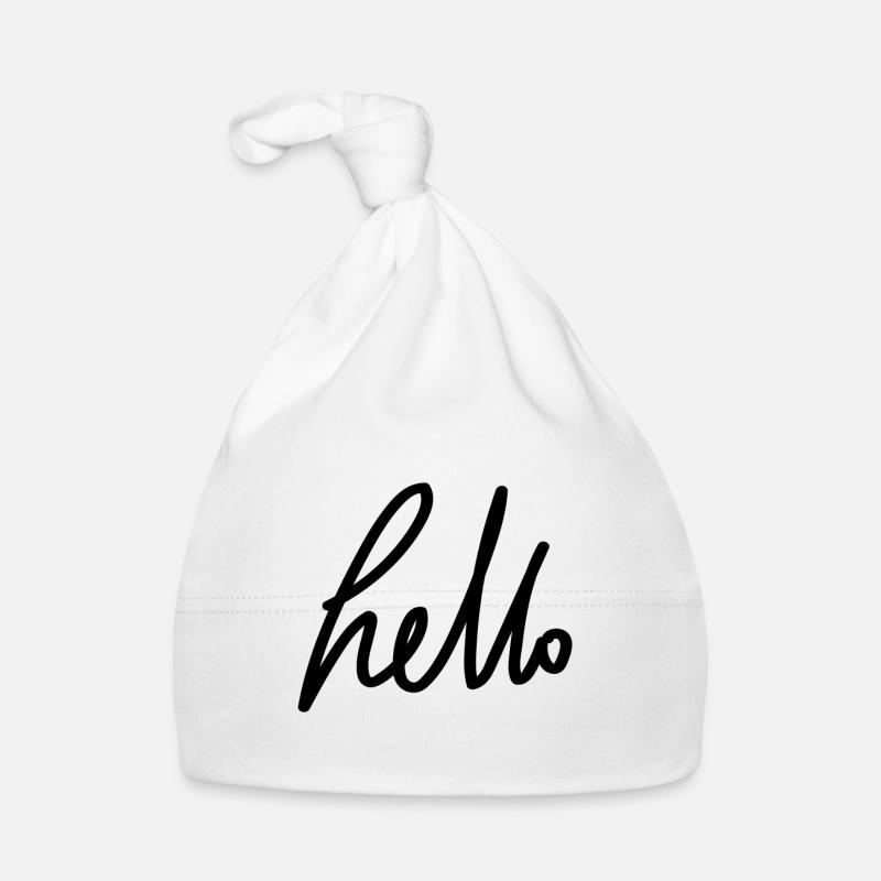 bonjour - écriture Bonnet bio Bébé