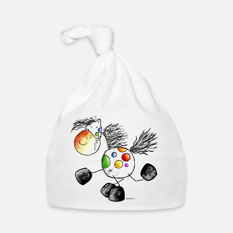 Kunterbuntes Pferd - Pony - Pferde Baby Bio-Mütze