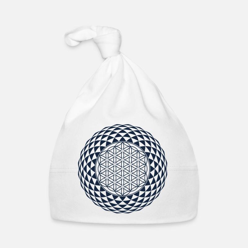 Torus, Géométrie Sacrée - Bonnet bio Bébé - blanc
