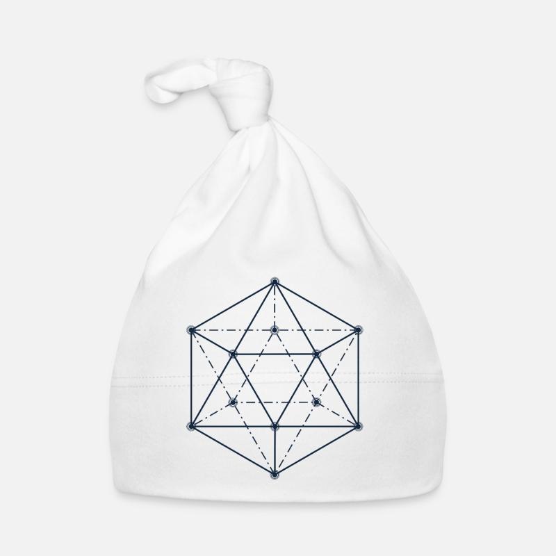 Blue Abstract Geometric Design Organic Baby Cap