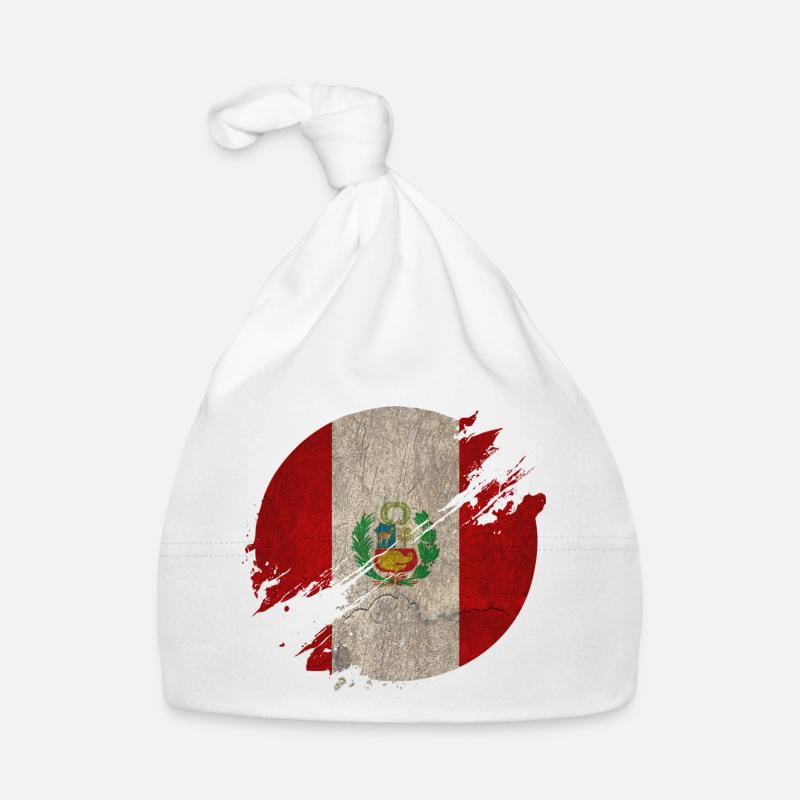 Pérou cercle / drapeau cadeau drapeau national Bonnet bio Bébé
