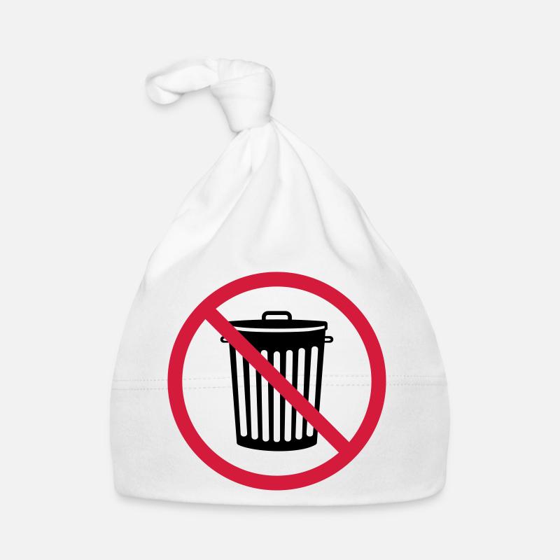 forbidden shield zone no ton muelltonne muelle Organic Baby Cap