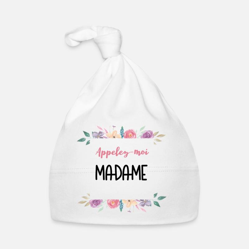 Florale Designbotschaft anpassbare Braut Baby Bio-Mütze