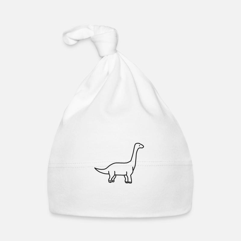 dinosaure - Bonnet bio Bébé - blanc