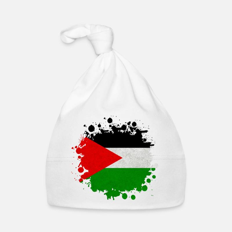Palestine Blobs / Flag Gift Islamabad Organic Baby Cap